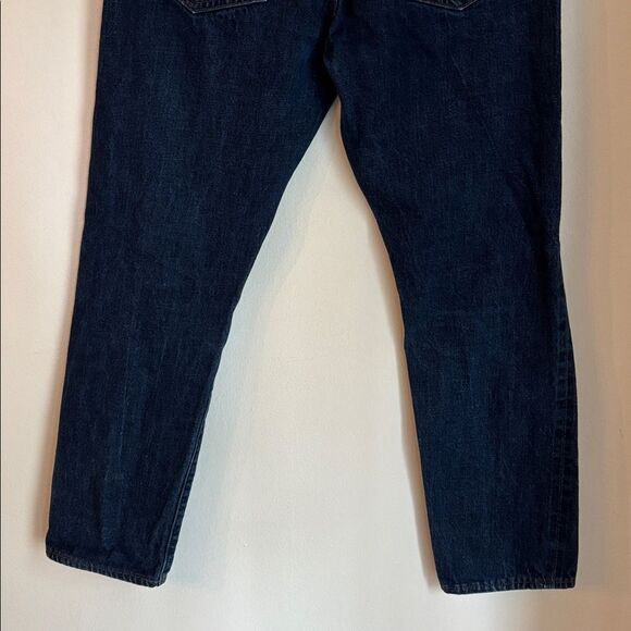 J. Crew Mens Selvedge Deep Indigo Straight leg Jeans dark wash 31X30 Classic EUC - Picture 9 of 13